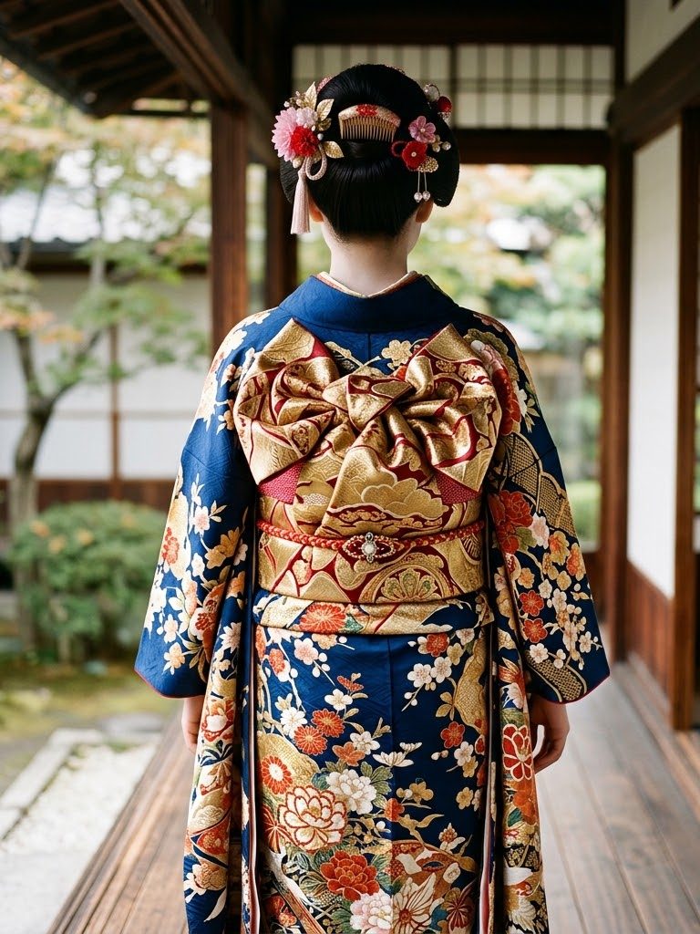 振袖の帯の後ろ姿