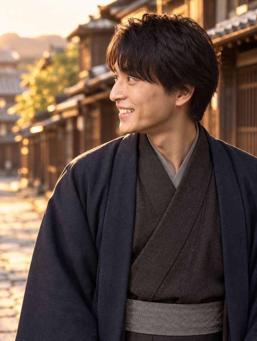 着物姿の男性